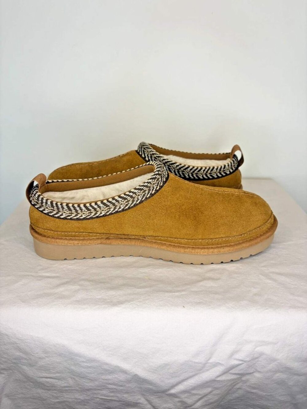Koolaburra by Ugg Burree Slippers Women's Sz 8 Suede Faux Fur Lining Brown - Picture 6 of 11